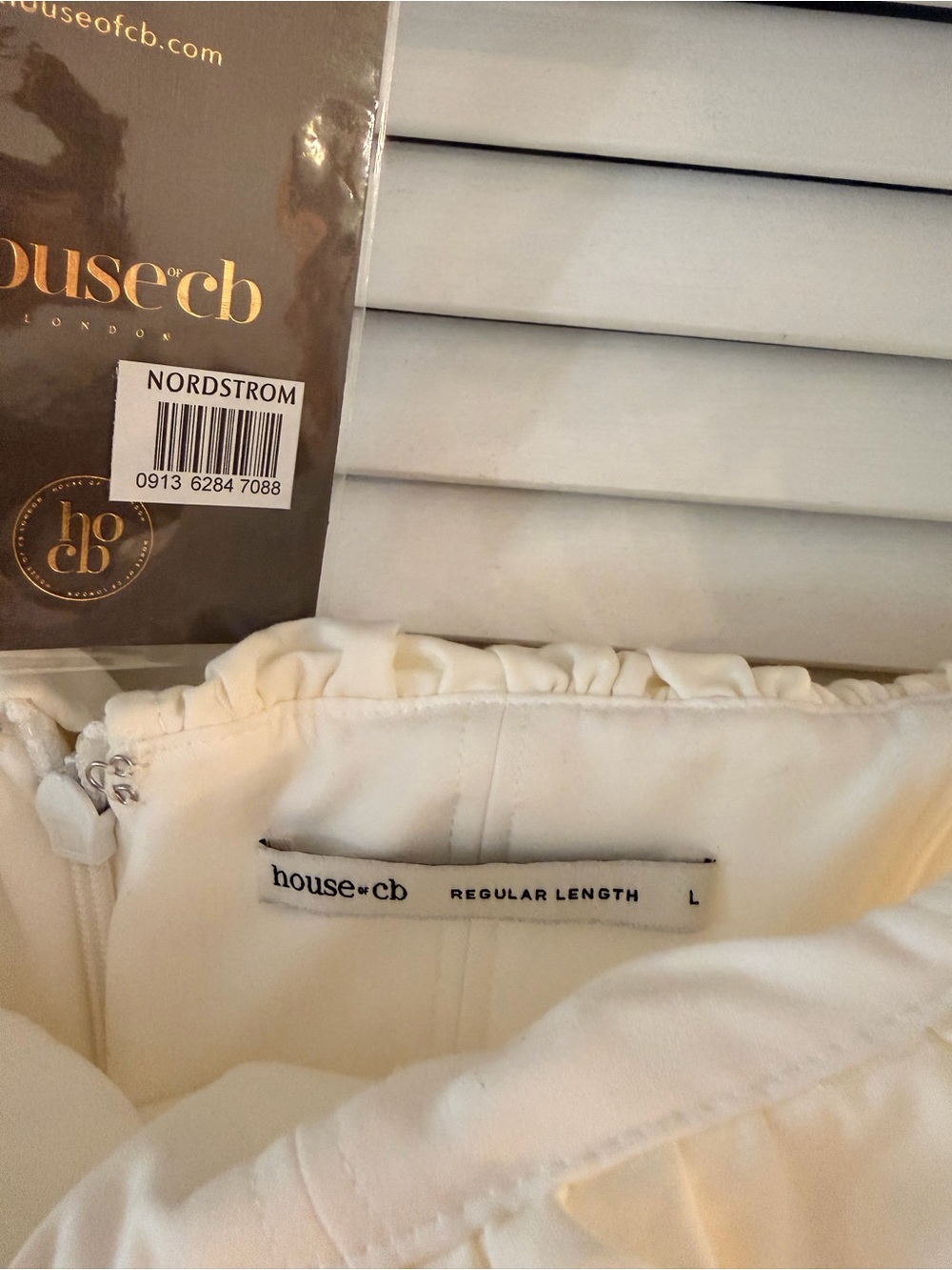 House of CB White Off-Shoulder Ruffle Mini Dress - Picture 5 of 6